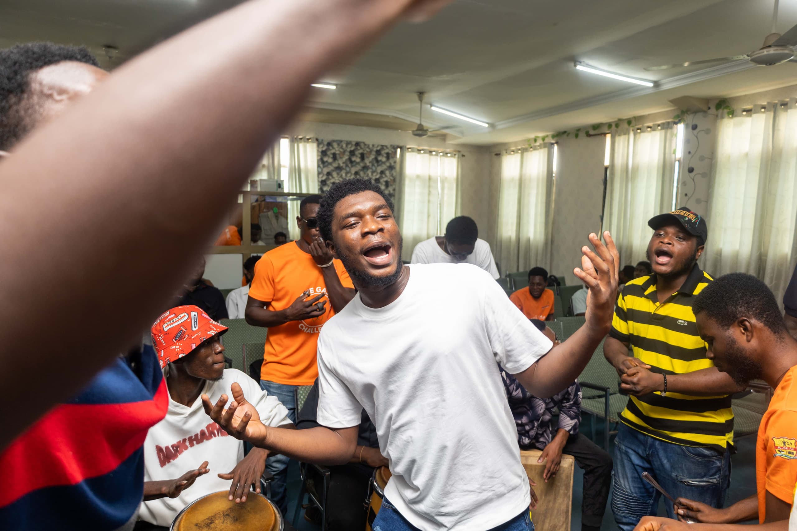 Students participating in campus clubs